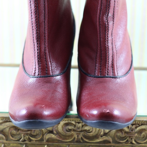 Fly London Red Leather Ankle Boots - Picture 15 of 16